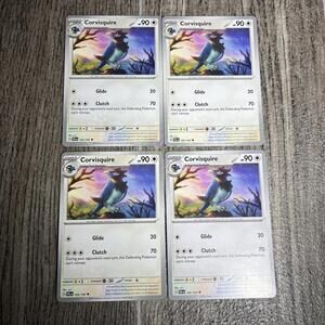 4X Corvisquire - 165/193 Paldea Evolved Common Pokemon - NM/MINT